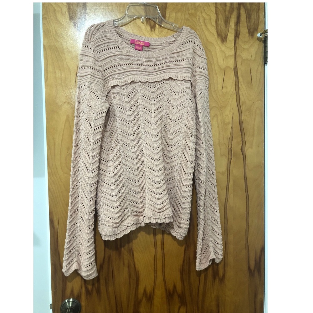 Light Pink Ruffled Sweater!